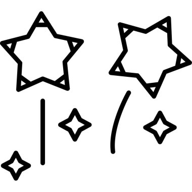 Havai fişek web simgesi, vektör illüstrasyonu 