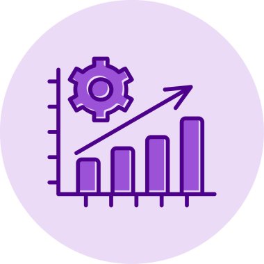  Üretim düzlüğü simgesi, vektör illüstrasyonu