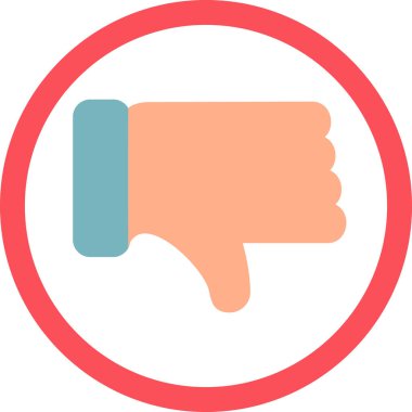 Hoşlanılmayan bir simgenin vektör illüstrasyonu 