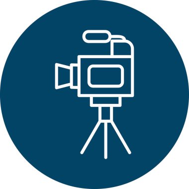 Film kamerası. Web simgesi basit illüstrasyon 