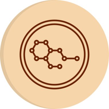 Kimya formülü simgesi, vektör illüstrasyonu 