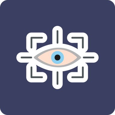 vizyon web simgesi, vektör illüstrasyonu 