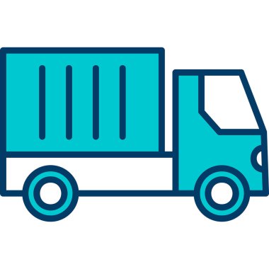 kamyon simgesi, vektör illüstrasyon tasarımı 