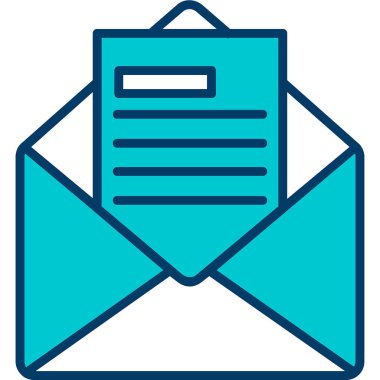 E- posta İş Teklif simgesi vektör illüstrasyonu