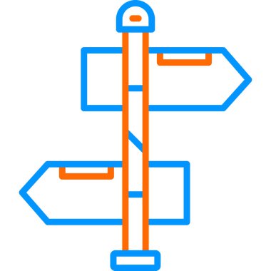 Bir sokak işaretinin vektör illüstrasyonu