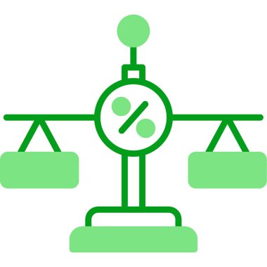 Ölçek simgesi, vektör illüstrasyonu basit tasarım