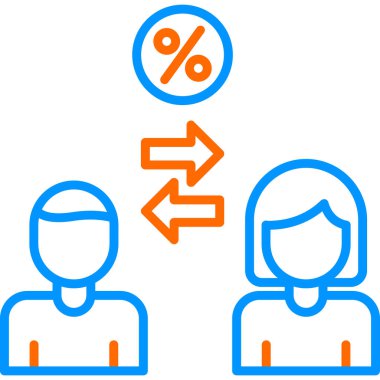 Kişiler Arası Zeka simgesi, vektör illüstrasyonu 