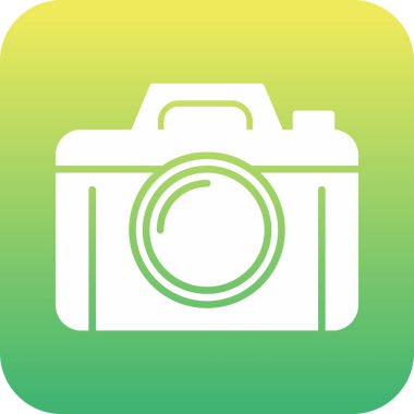Bir fotoğraf makinesi simgesinin vektör illüstrasyonu