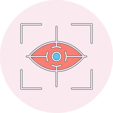 Göz. Web simgesi basit illüstrasyon