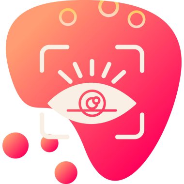 retina tarama simgesi, vektör illüstrasyonu 