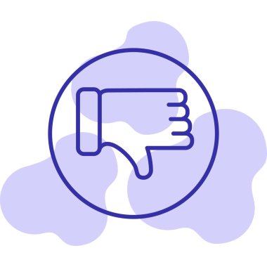 Hoşlanılmayan bir simgenin vektör illüstrasyonu 