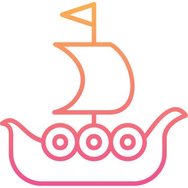 Gemi simgesi web basit illüstrasyon