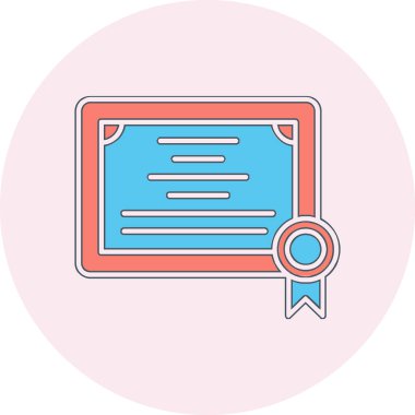 Sertifika. Web simgesi basit tasarım