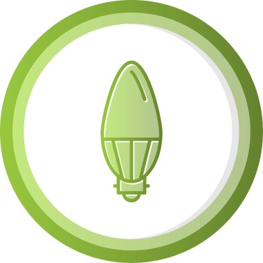 Ampul simgesi, basit vektör illüstrasyonu 