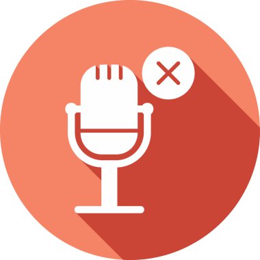 Mikrofon. Web simgesi basit illüstrasyon 