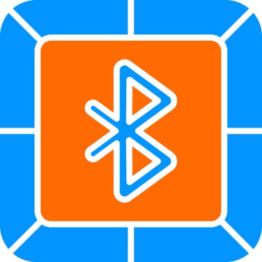 Bluetooth web simgesi, vektör çizim 