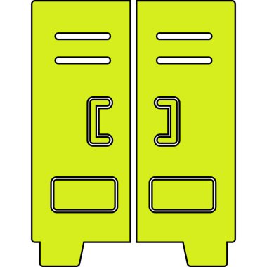 Dolap. Web simgesi basit illüstrasyon  