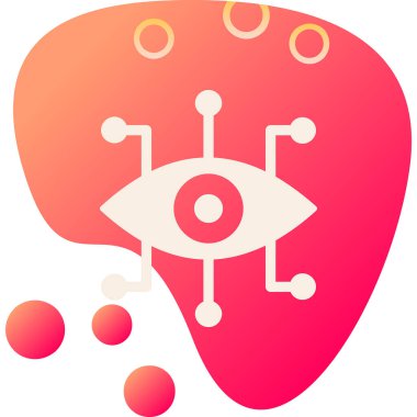 Siber göz. Web simgesi basit illüstrasyon