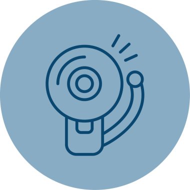 Yangın Alarmı simgesinin vektör çizimi         