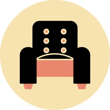 Kol Koltuğu Web simgesi basit illüstrasyon