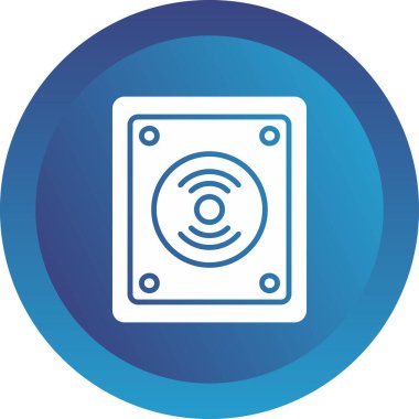 Acil Düğme Web simgesi, vektör illüstrasyonu  