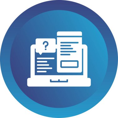 Quiz web simgesi vektör illüstrasyonu
