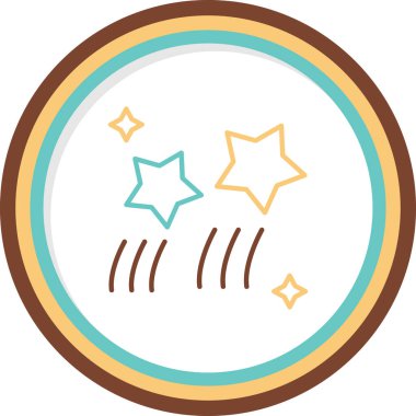 vector illustration of Shooting Stars icon