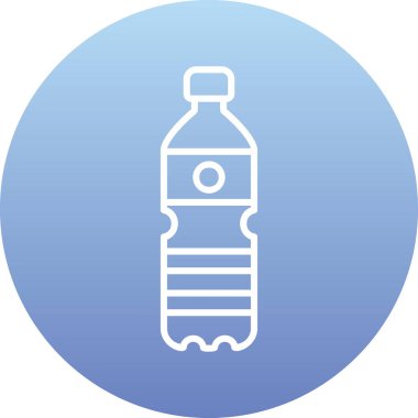 Su şişesi. Web simgesi basit illüstrasyon