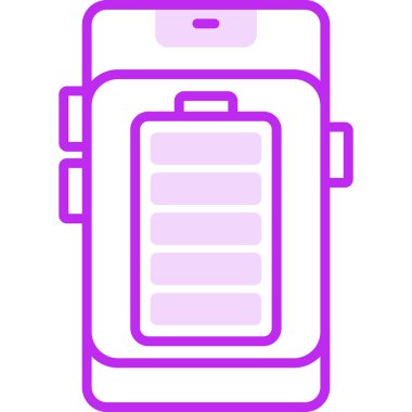 Tam mobil pil vektör çizimi