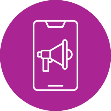 Megafon ikonu vektör illüstrasyonu 