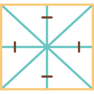 origami simgesi, web basit illüstrasyonu