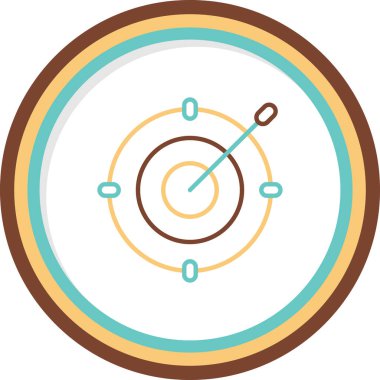 Oklu hedef. Web simgesi basit illüstrasyon 