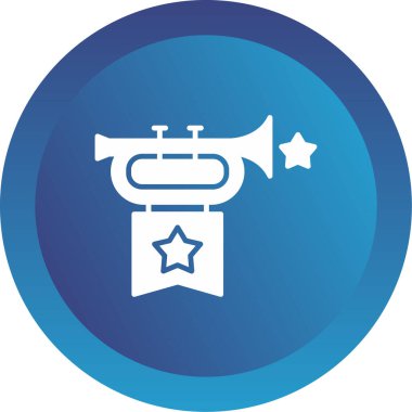 Trompet simgesi, vektör illüstrasyonu basit tasarım