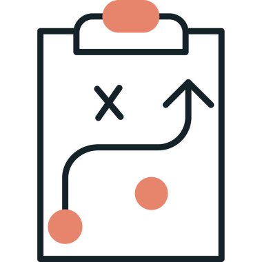 Strateji Simgesi Vektör illüstrasyonu 