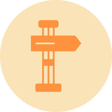 Bir sokak işaretinin vektör illüstrasyonu