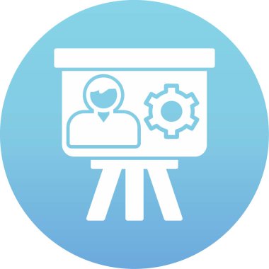 Proje Yönetimi düz simge vektör çizimi 