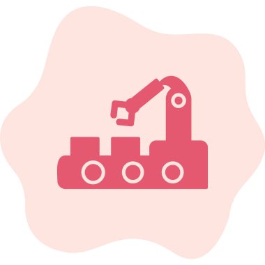 Otomasyon web simgesi, vektör illüstrasyonu