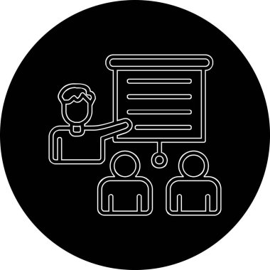 Sunum. Web simgesi basit illüstrasyon 