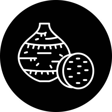 Taro kök simgesi, vektör illüstrasyonu basit tasarım