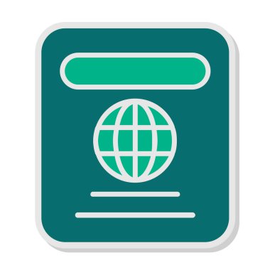 Modern Pasaport Kontrol simgesinin vektör çizimi           