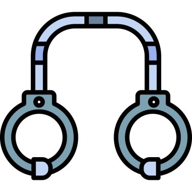 kelepçe ikon vektör illüstrasyonu