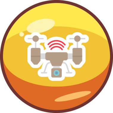Drone simgesi vektör illüstrasyon tasarımı