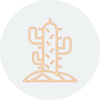 Kaktüs. Web simgesi basit illüstrasyon 