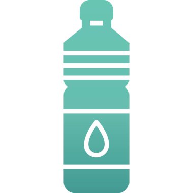 Su şişesi. Web simgesi basit illüstrasyon