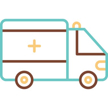 ambulans web simgesi basit tasarım 