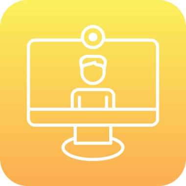 Video Arama simgesi, düz tasarım