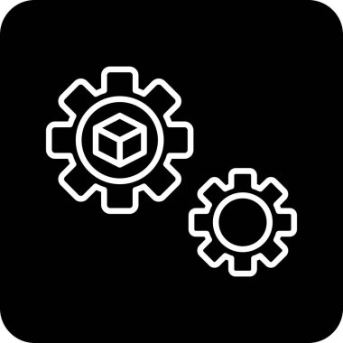 Vitesli ayar simgesi, vektör illüstrasyonu basit tasarım