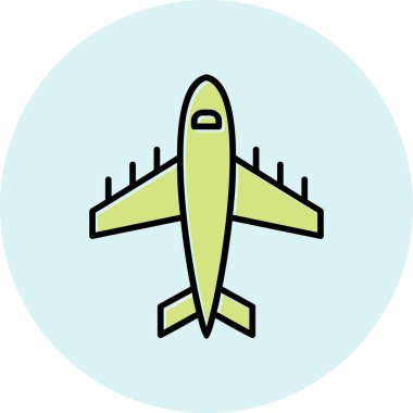 Uçak. Web simgesi basit illüstrasyon 