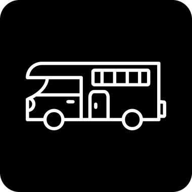 karavan web simgesi basit illüstrasyon