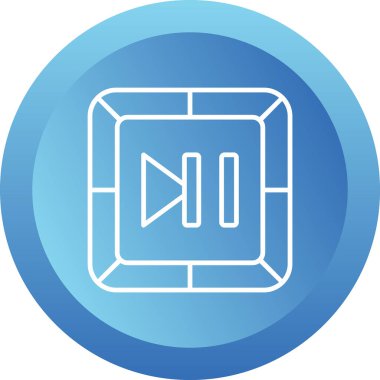 Duraklat düğmesini çal, simge. Web için vektör illüstrasyonu